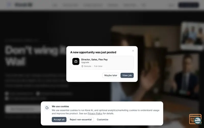 Screenshot of Koral A.I 