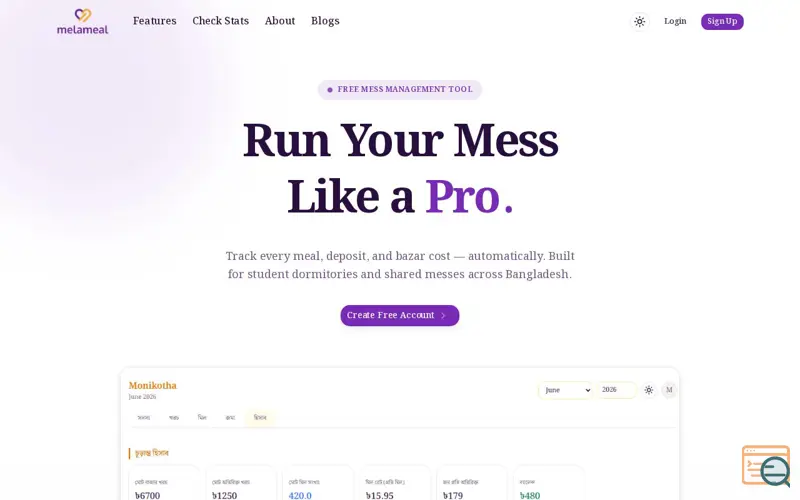 Screenshot of Melameal