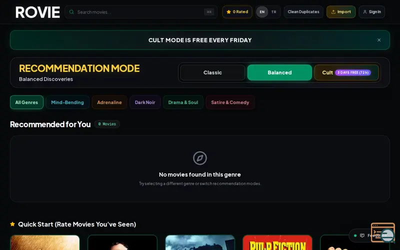 Screenshot of Rovie, a launch using Discord