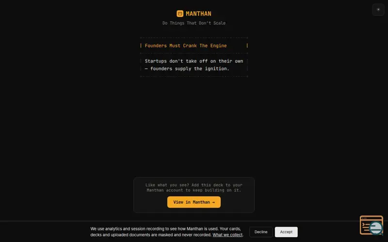 Screenshot of Manthan