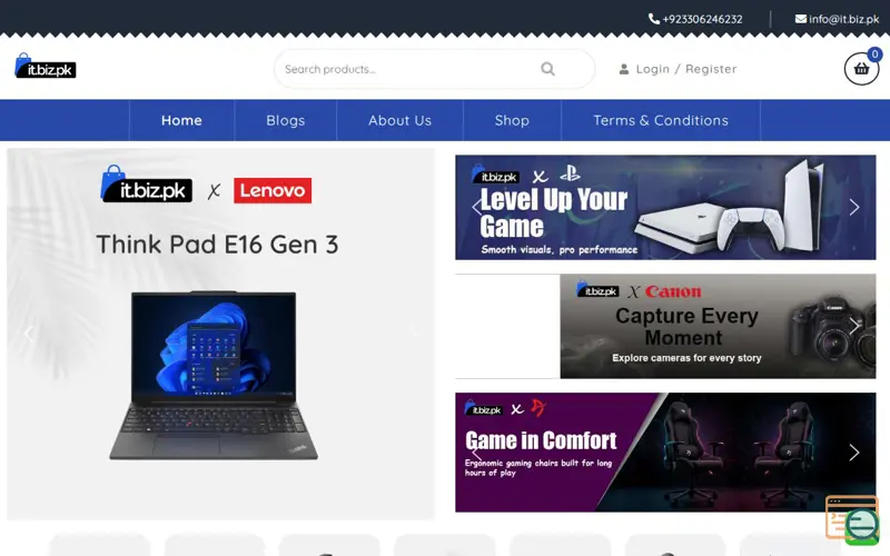 Screenshot of IT Store in Pakistan | Laptops Projector