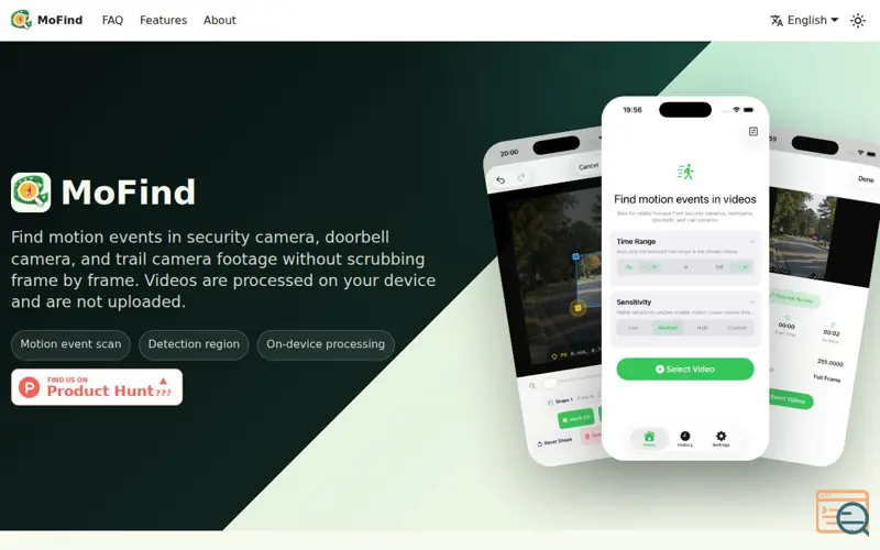 Screenshot of MoFind