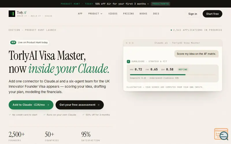 Screenshot of Torly.AI Visa Master