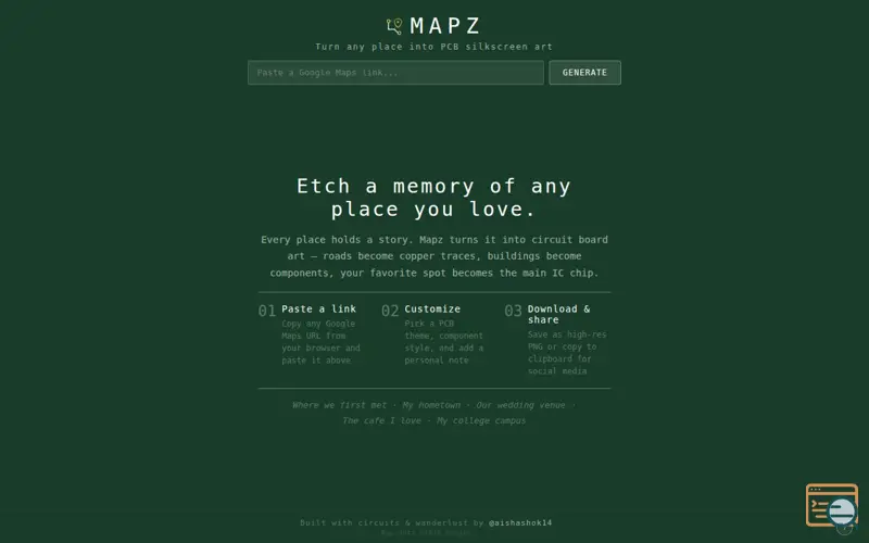 Screenshot of Mapz
